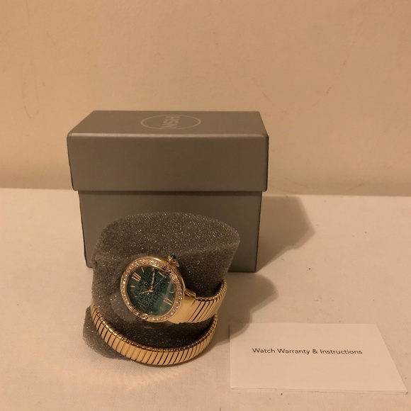 Colleen Lopez Round "Malachite" Dial Coil Wrap - Picture 3 of 8